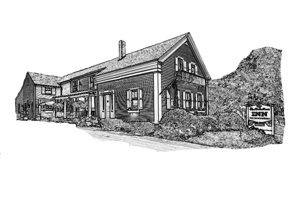 inn_line_drawing line drawing of blue harbor house inn